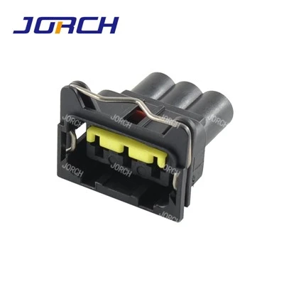 Conector de fio de alta corrente série 6.3 de 3 pinos, soquete selado à prova d'água para acessórios automotivos DJ7037A-6.3-21